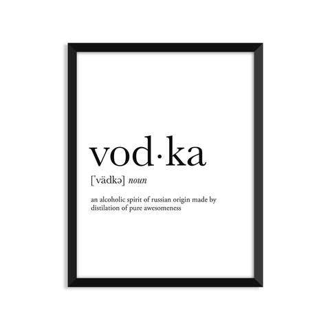 Vodka Definition - Everyday Art Print - Sunflower Story Boutique