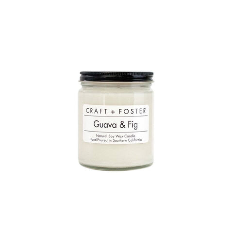 Guava & Fig - 8oz Natural Soy Candle - Sunflower Story Boutique