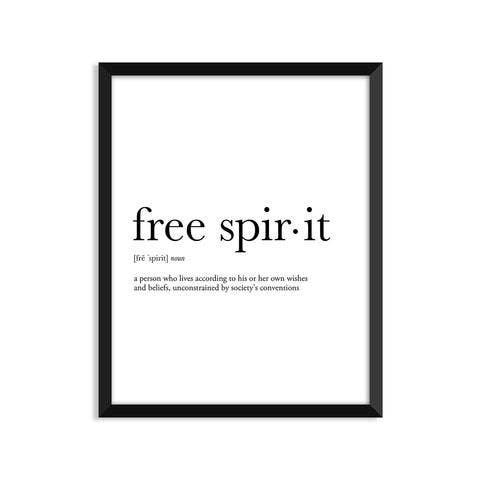 Free Spirit Definition - Everyday Art Print - Sunflower Story Boutique