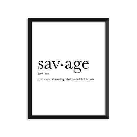 Savage Definition - Love & Friendship Art Print - Sunflower Story Boutique