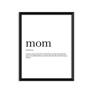 Mom Definition - Mother's Day Art Print - Sunflower Story Boutique