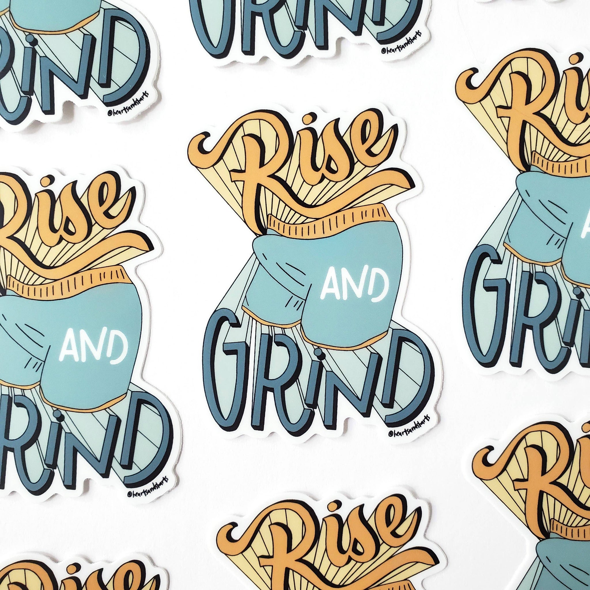 RISE AND GRIND STICKER - Sunflower Story Boutique