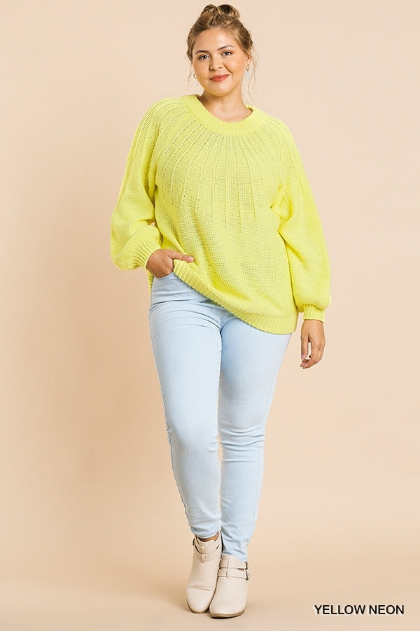 Squeeze Me Lemon Curvy Sweater - Sunflower Story Boutique