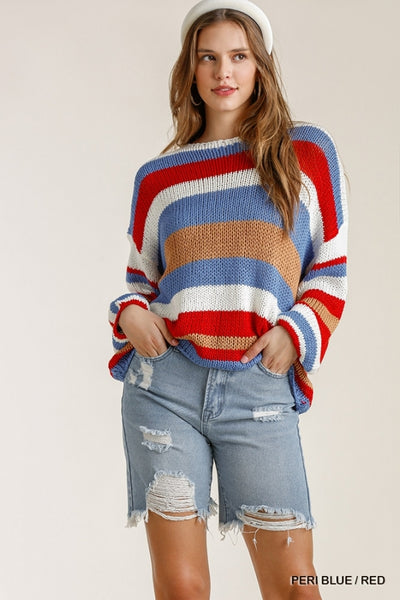 Nautical Stripe Sweater - Sunflower Story Boutique