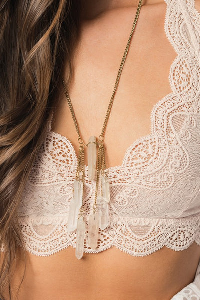 Iced Crystal Necklace - Sunflower Story Boutique