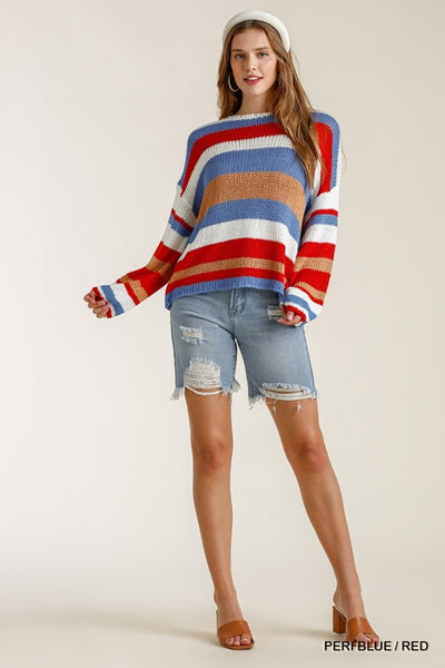 Nautical Stripe Sweater - Sunflower Story Boutique