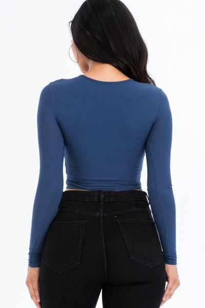 Isabelle Top (Denim Blue) - Sunflower Story Boutique