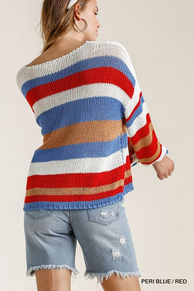 Nautical Stripe Sweater - Sunflower Story Boutique