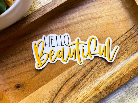 Hello Beautiful Sticker - Sunflower Story Boutique