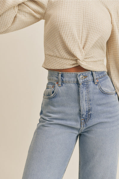 Twisted Top (Cream) - Sunflower Story Boutique