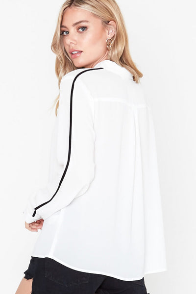 Tuxedo Stripe Top - Sunflower Story Boutique