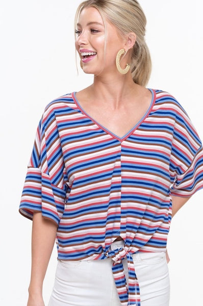 Striped Love Tee - Sunflower Story Boutique