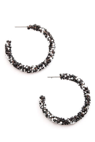 Speckled Black Earrings - Sunflower Story Boutique
