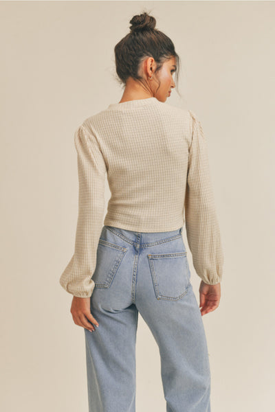Twisted Top (Cream) - Sunflower Story Boutique