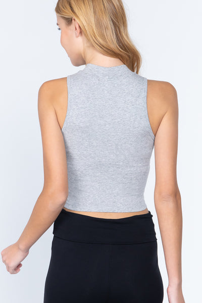 Heyday Crop Top (Light Grey) - Sunflower Story Boutique