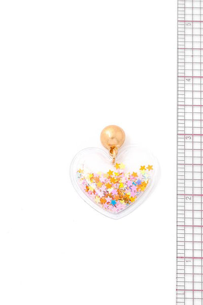 Heart Star Confetti Drop Earrings - Sunflower Story Boutique
