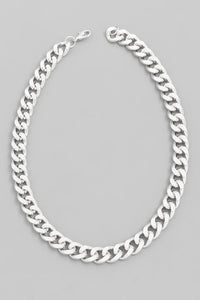Thick Curb Chain Choker Necklace - Sunflower Story Boutique