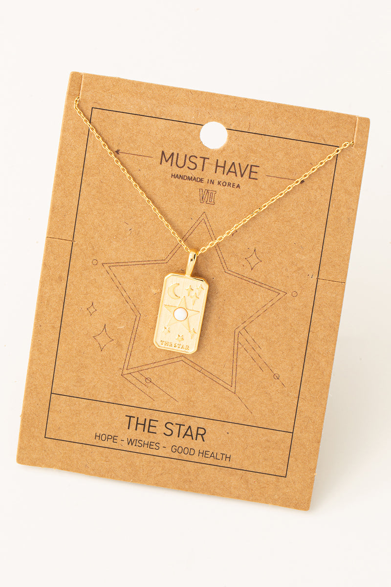 The Star Tarot Card Pendant Necklace - Sunflower Story Boutique